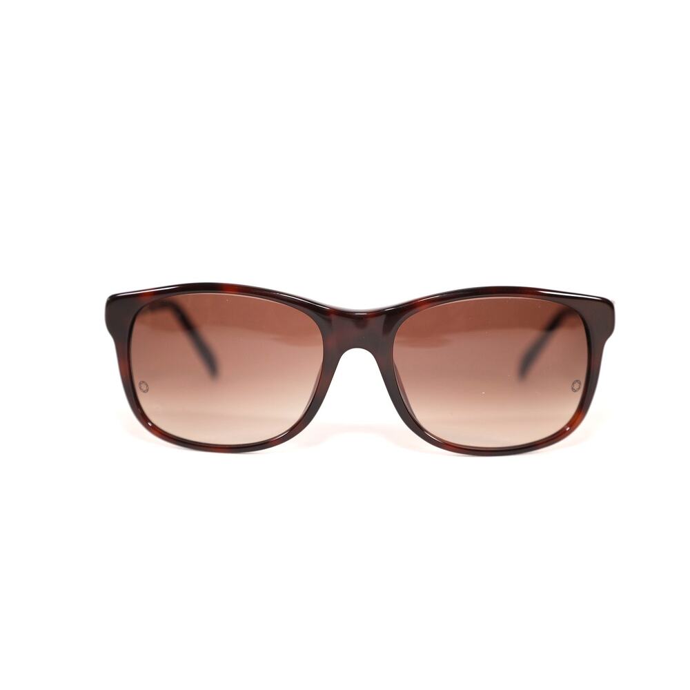 Montblanc Rectangle Men's Designer Sunglasses - Dark Brown Havana/Brown - NWT